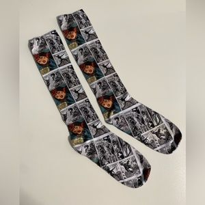 Marvel comic book socks one size.